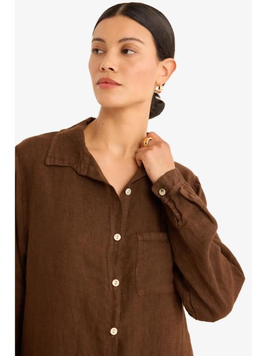  Marché 셔츠 Playa 린넨 셔츠 카페 - OTHER BRANDS