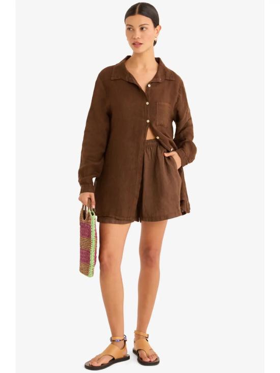  Marché 셔츠 Playa 린넨 셔츠 카페 - OTHER BRANDS