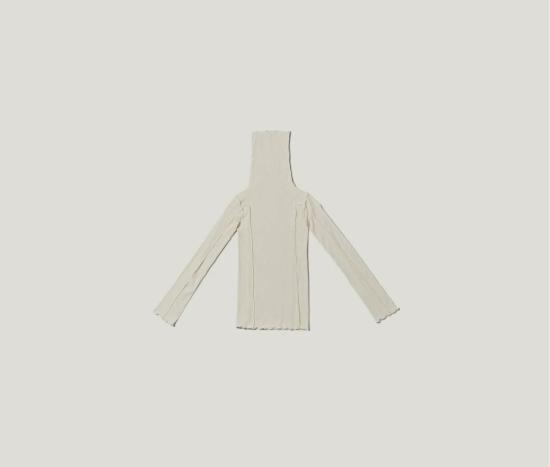  베이스레인지 긴팔 티셔츠 오마토 유기농 면 터틀넥 탑