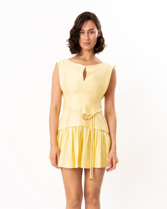  아클레어 숏 원피스 아클러 렘리 미니 드레스 레몬