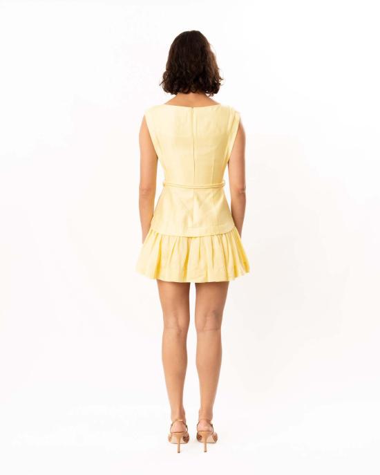  아클레어 숏 원피스 아클러 렘리 미니 드레스 레몬 - ACLER
