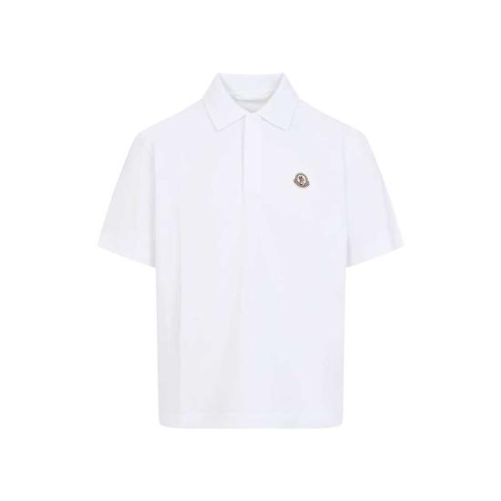  몽클레어 폴로 티셔츠 반팔 폴로 셔츠 화이트 - MONCLER