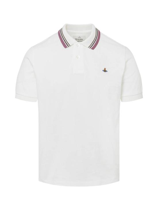  비비안웨스트우드 폴로 티셔츠 비비안 웨스트우드 클래식 코튼 폴로 셔츠 화이트