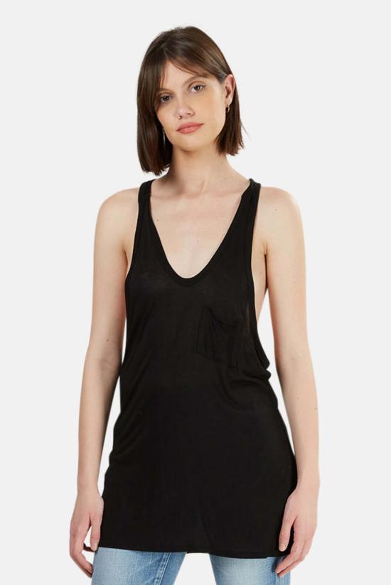  알렉산더 왕 민소매 티셔츠 클래식 포켓 탱크탑 - ALEXANDER WANG