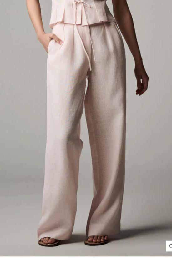  헤브론 스트레이트 팬츠 알리나 팬츠 로즈 쿼츠