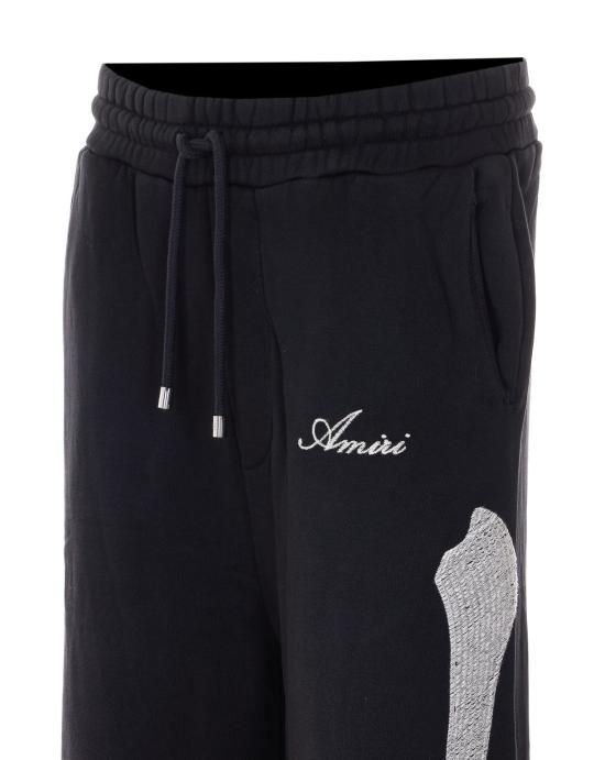  아미리 트레이닝/조거 팬츠 본즈 오버사이즈 트랙 팬츠 블랙 - AMIRI