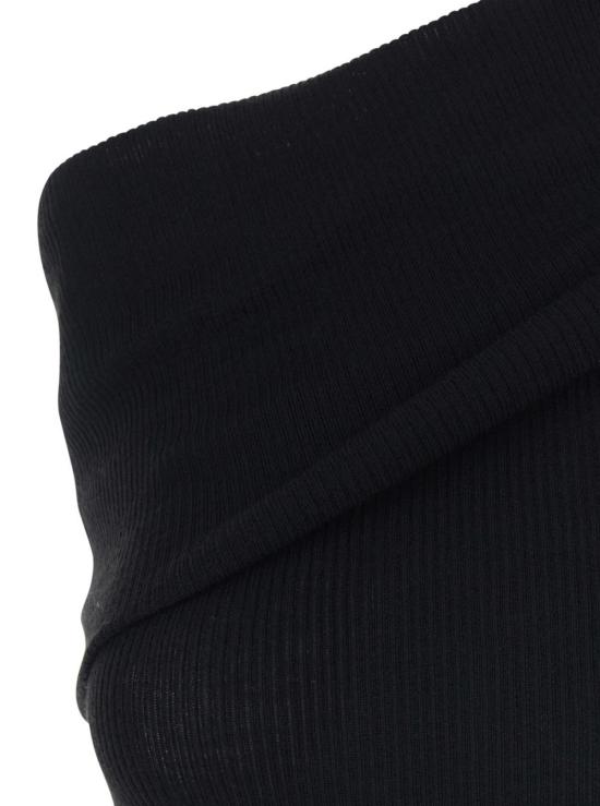  릭 오웬스 롱 원피스 아테나 비대칭 롱 드레스 블랙 - RICK OWENS