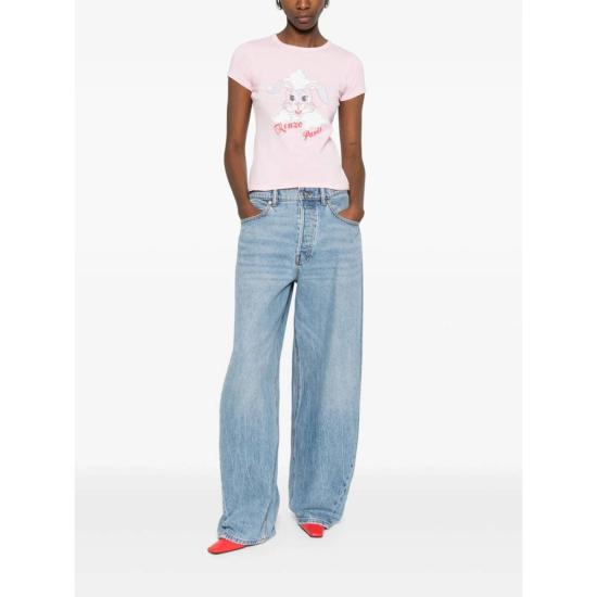  겐조 반팔 티셔츠 티셔츠 핑크 - KENZO