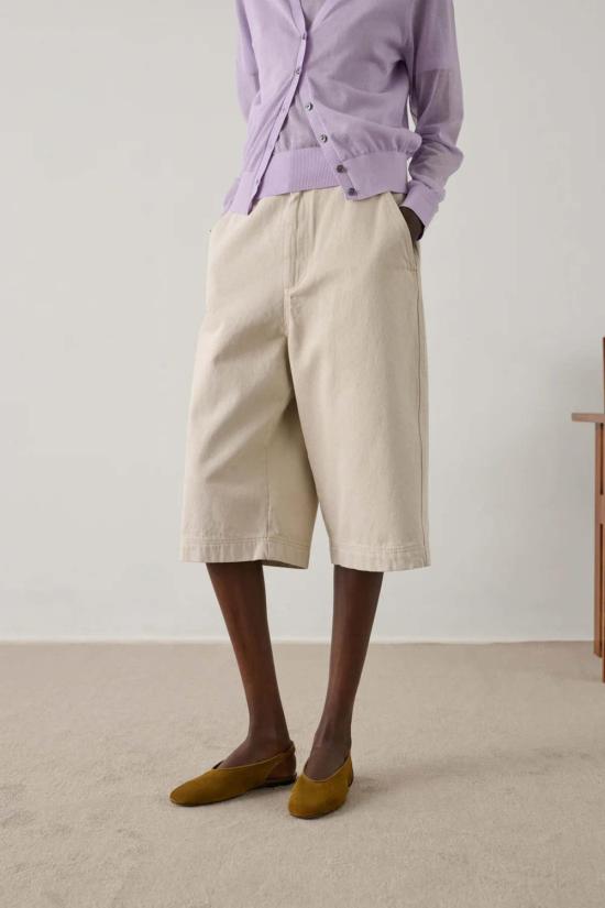  쉐르 데님 숏팬츠 Soeur Francis 반바지 Blanc Gres - SOEUR