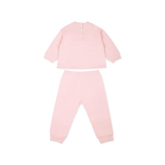  [키즈] 발망 캐주얼 세트 로고가 있는 아기용 핑크색 아동 정장 세트 - BALMAIN