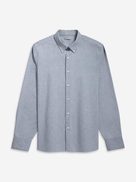  O.N.S 긴팔 셔츠 풀턴 헤더 옥스포드 셔츠 다크 블루 헤더