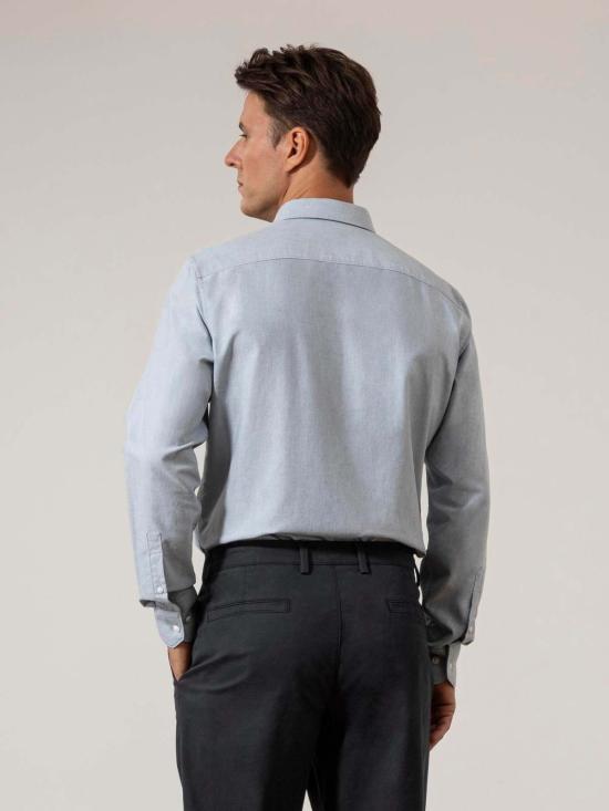  O.N.S 긴팔 셔츠 풀턴 헤더 옥스포드 셔츠 다크 블루 헤더 - O.N.S