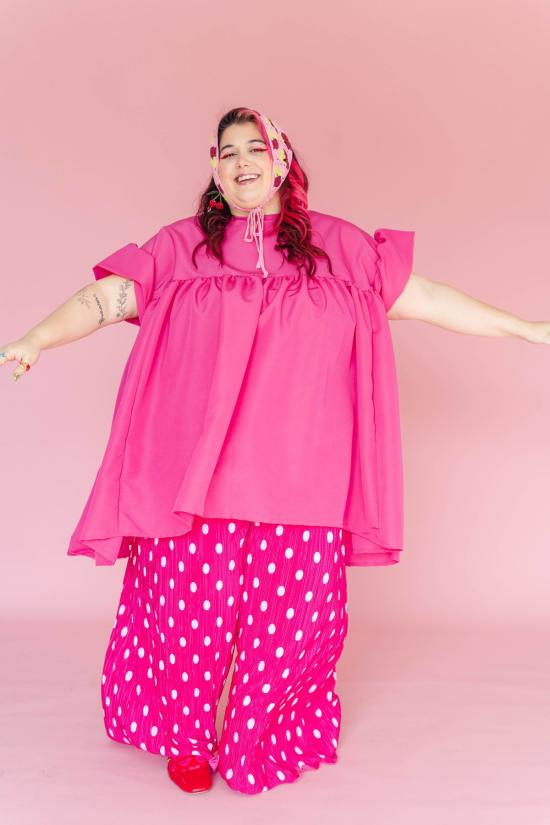  네틀 스튜디오스 숏 원피스 네틀 스튜디오 미니 버섯 드레스 핫핑크 - NETTLE STUDIOS