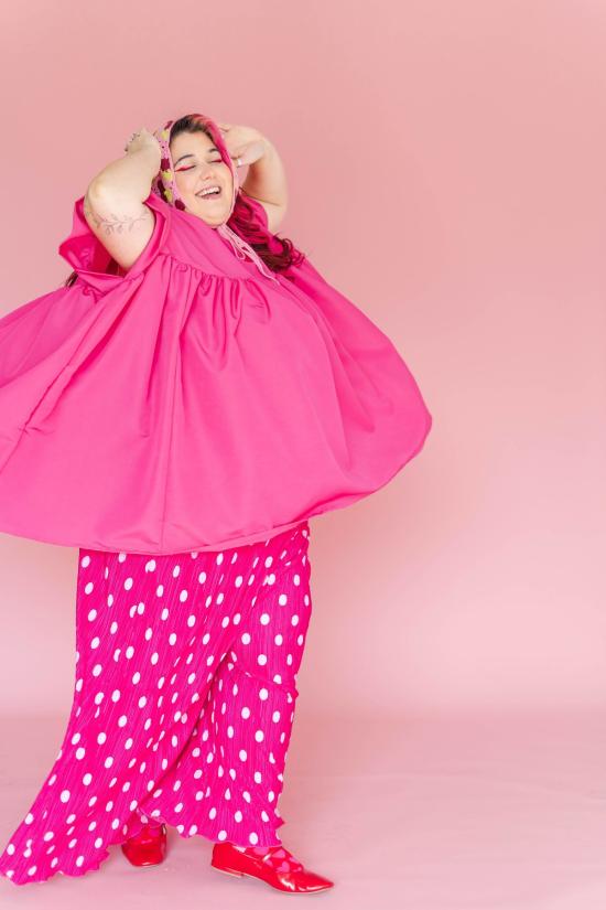  Nettle Studios 숏 원피스 네틀 스튜디오 미니 버섯 드레스 핫핑크 - OTHER BRANDS