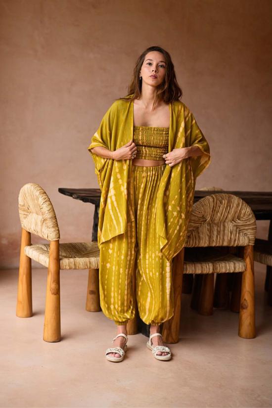  Pink Haley 라운지 웨어 핑크 헤일리 앤젤라 숏 기모노 더스터 - OTHER BRANDS