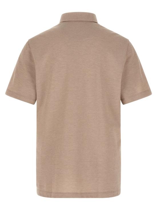  브리오니 폴로 티셔츠 코튼 폴로 셔츠 베이지 - BRIONI