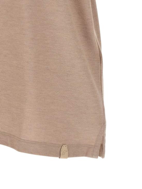  브리오니 폴로 티셔츠 코튼 폴로 셔츠 베이지 - BRIONI