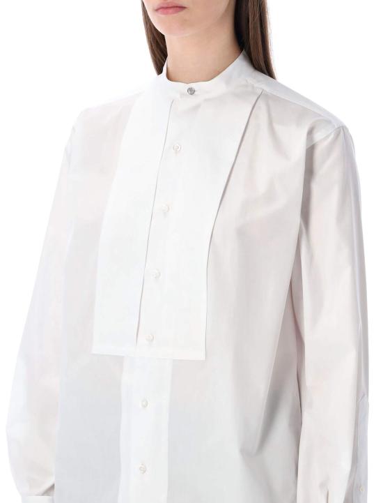  랄프 로렌 블라우스 오버사이즈 스모킹 셔츠 화이트 - RALPH LAUREN