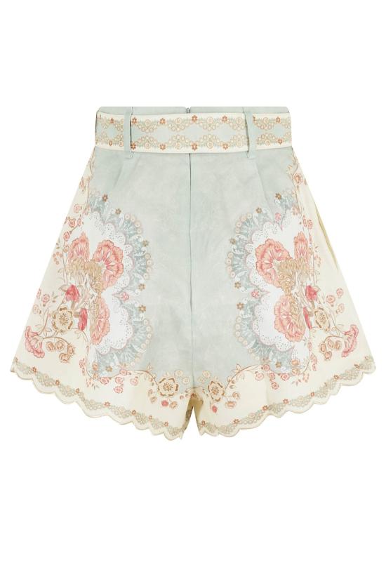  짐머만 숏팬츠 지머만 데이라이트 턱  민트 그린 - ZIMMERMANN