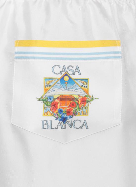 26SS 카사블랑카 숏팬츠 MSS26TR39909 TENNIS LANDSCAPE White - CASABLANCA