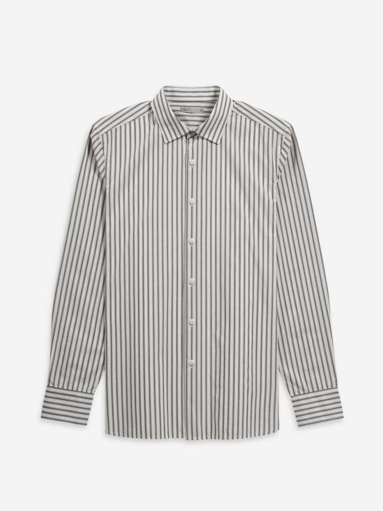  O.N.S 긴팔 셔츠 아드리안 섀도우 스트라이프  밝은 흰색/검은색 스트라이프