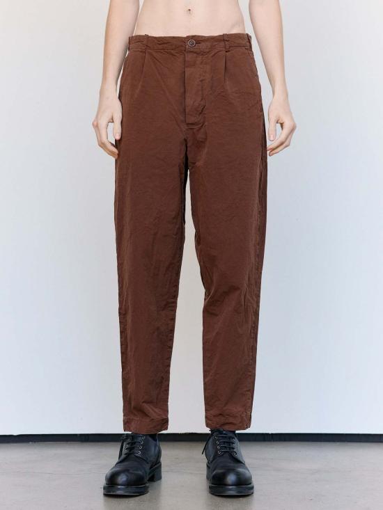  케이시 케이시 스트레이트 팬츠 브라운 페이퍼 코튼 밀리 히로시