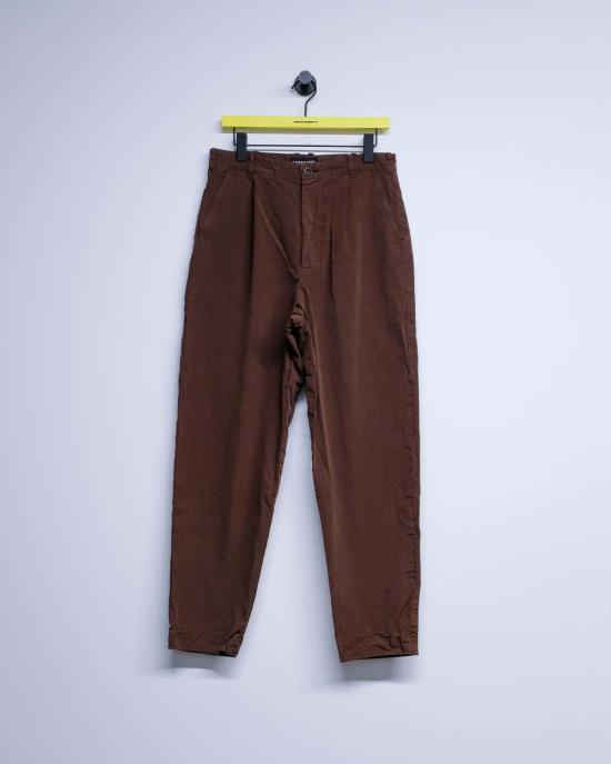  케이시 케이시 스트레이트 팬츠 브라운 페이퍼 코튼 밀리 히로시 - CASEY CASEY