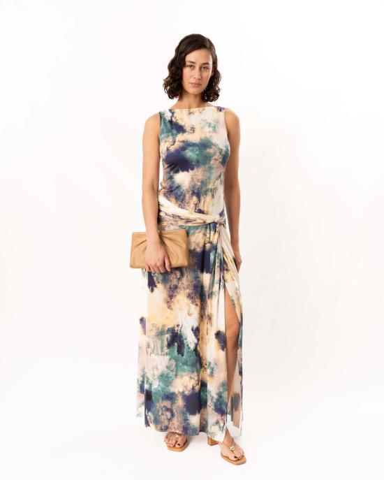  미사 로스엔젤레스 롱 원피스 Misa Los Angeles Safira 드레스 추상 - MISA LOS ANGELES