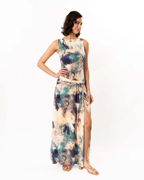  미사 로스엔젤레스 롱 원피스 Misa Los Angeles Safira 드레스 추상 - MISA LOS ANGELES