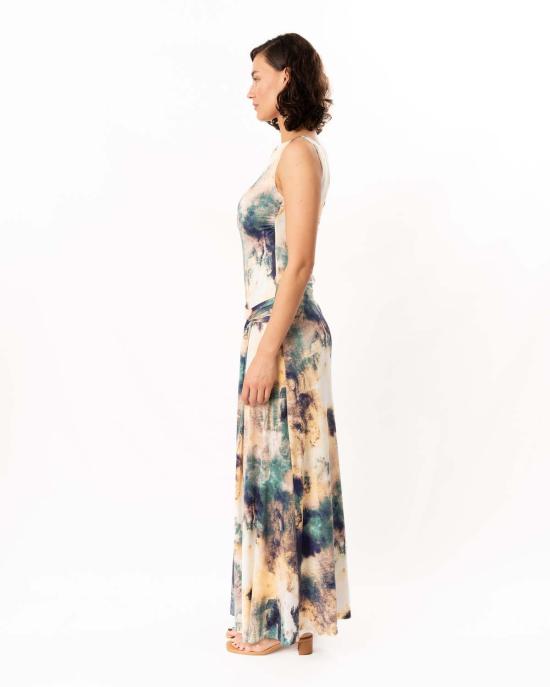  미사 로스엔젤레스 롱 원피스 Misa Los Angeles Safira 드레스 추상 - MISA LOS ANGELES