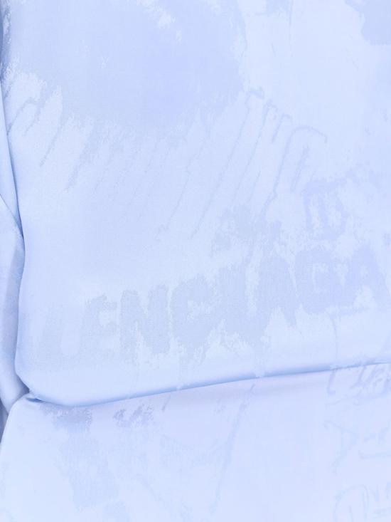  발렌시아가 숏 원피스 랩 실크 미니 드레스 블루 - BALENCIAGA