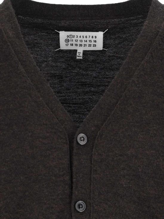  마르지엘라 가디건 메종  울  브라운 - MAISON MARGIELA