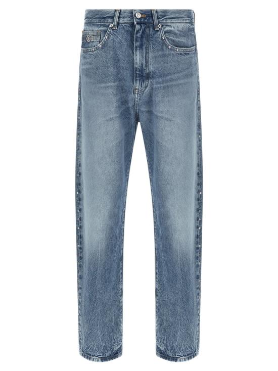  베르사체 데님 팬츠 스터드 장식 청바지 블루