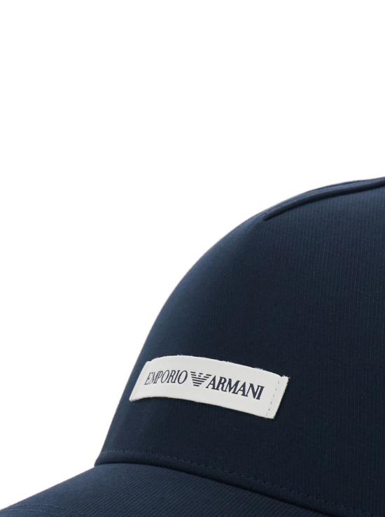  엠포리오 아르마니 모자 로고 패치 야구  (블루) - EMPORIO ARMANI