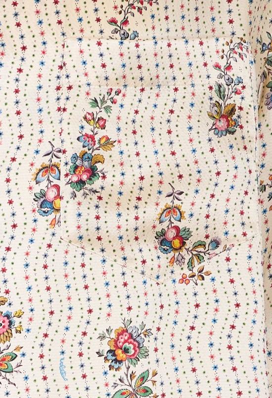  발렌티노 가라바니 반팔 셔츠 파피에 플로럴 프린트 볼링 셔츠 화이트 - VALENTINO GARAVANI