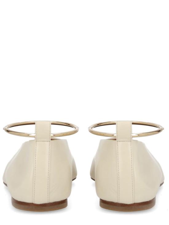  질샌더 플랫 슈즈 질 샌더 발레리나 앵클릿  베이지 - JIL SANDER