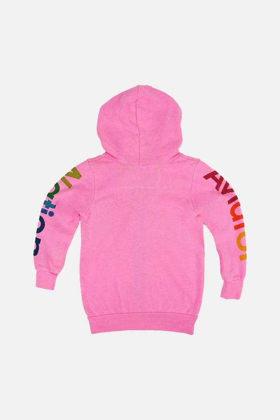  [키즈] 블루&크림 풀오버 어린이용  색상 새그 하버 시그니처 지퍼 후드티 - BLUE&CREAM