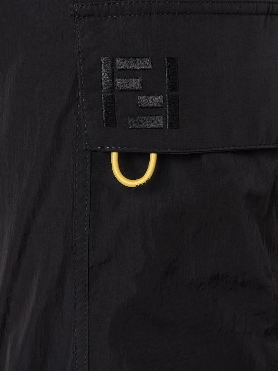  펜디 치노 팬츠 카고 나일론 팬츠 블랙 - FENDI