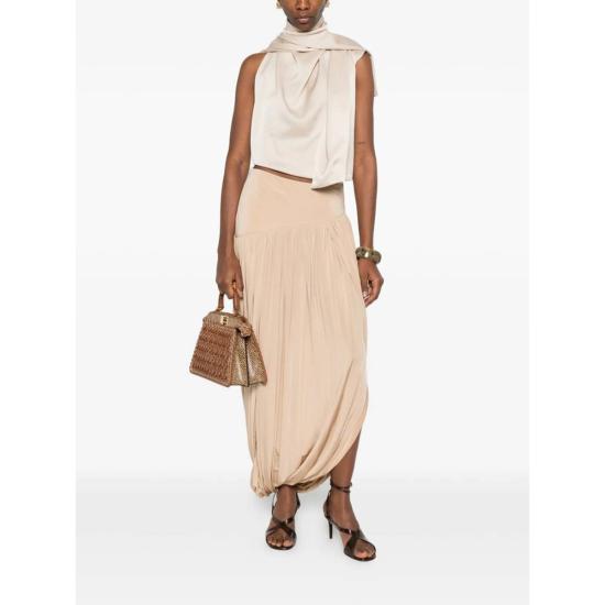  살바토레 페라가모 롱 스커트 페라가모  베이지 - SALVATORE FERRAGAMO