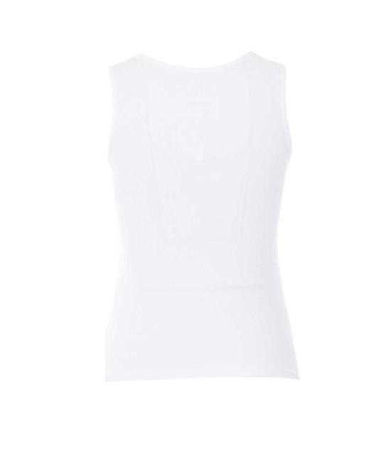  MM6 메종마르지엘라 블라우스 Mm6 메종 마르지엘라 로고 탱크탑 화이트 - MM6 MAISON MARGIELA