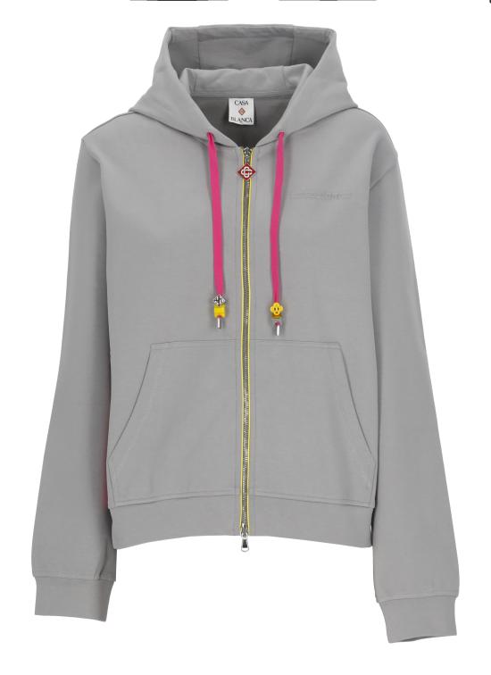 26SS 카사블랑카 스웨터 WSP26JTP47101 HEAVY PUNTO INTERLOCK Grey