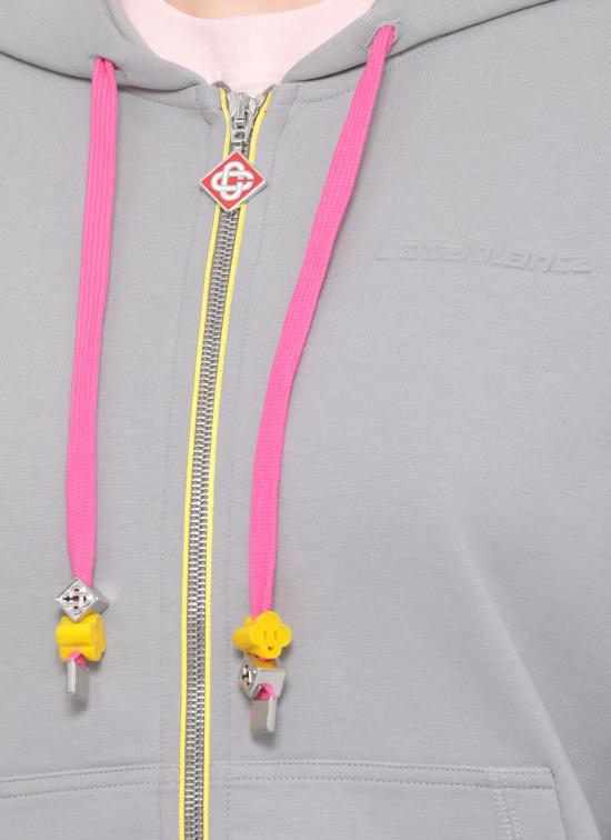 26SS 카사블랑카 스웨터 WSP26JTP47101 HEAVY PUNTO INTERLOCK Grey - CASABLANCA