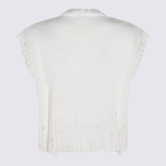  마르니 스웨터 화이트 코튼 니트  릴리 화이트 - MARNI