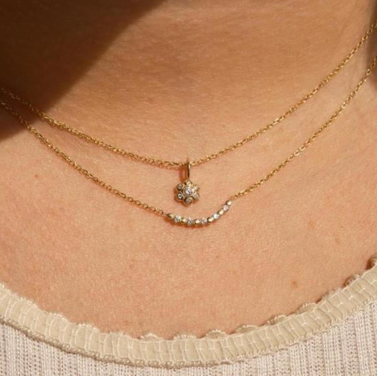  제니 권 디자인스 목걸이/팬던트 제니 권 디자인 다이아몬드 플라워 목걸이 - JENNIE KWON DESIGNS