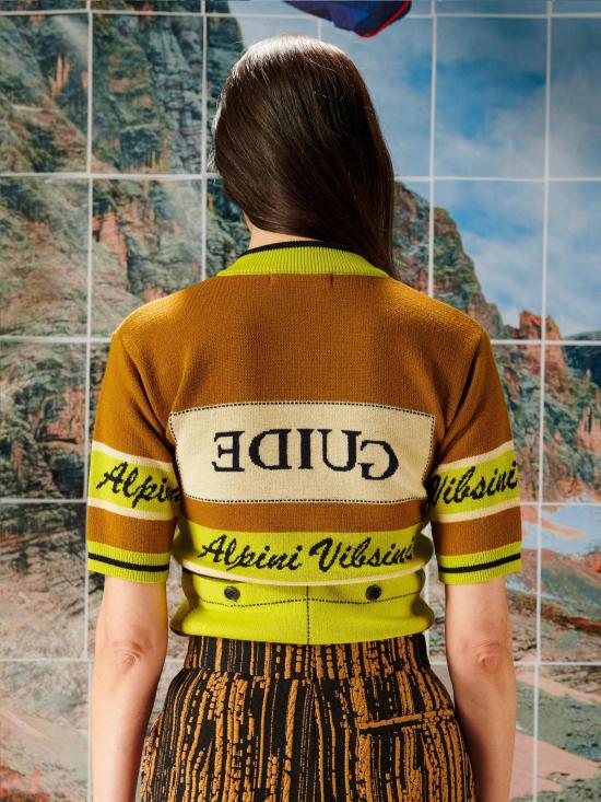  헨릭 빕스코브 스웨터 Henrik Vibskov 레이스 저지 반소매 Camel Alpini - HENRIK VIBSKOV