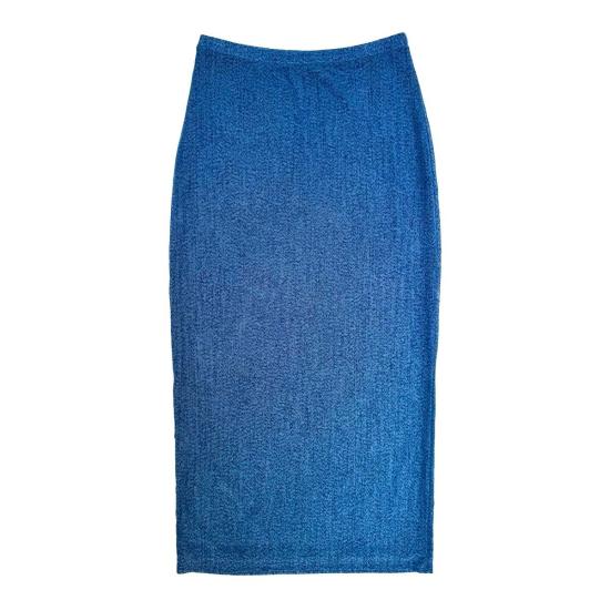  알리 골든 미디 스커트 메시 펜슬 스커트