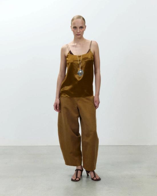  알리지 라운지 웨어 알리시 샤이니 새틴 란제리 탑 - ALYSI