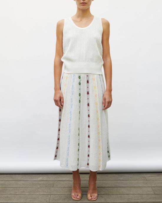  몰리 롱 스커트 에스퍼란스  밀크 멀티 - MOLLI