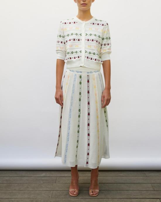  몰리 롱 스커트 에스퍼란스  밀크 멀티