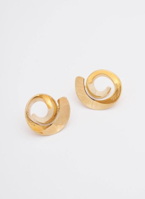  마르니 이어링 원형 골드 메탈 귀걸이 (골드)